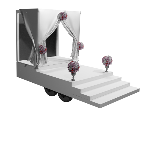 Parade Float designed as a wedding chapel